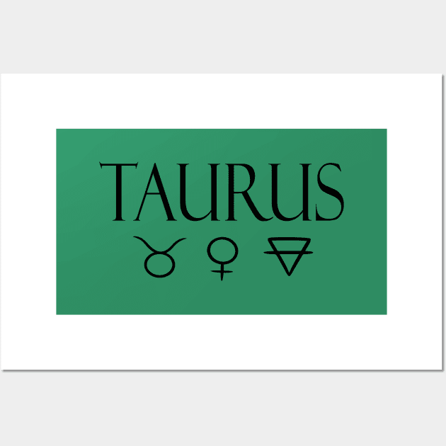 Taurus Glyph Planet Element Wall Art by Generation Last